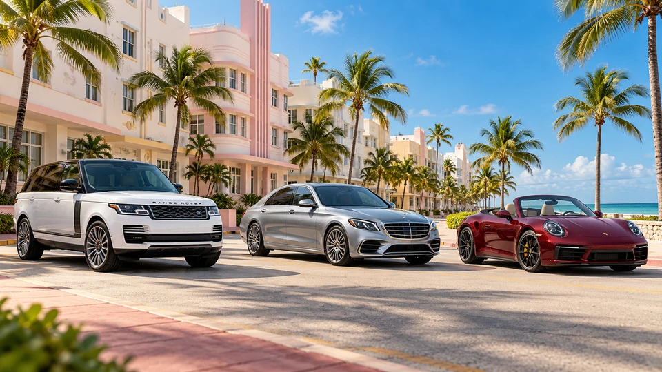 Miami-inspired illustration for Get Lux Car
